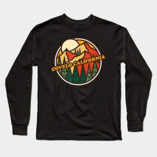 Vintage Covelo, California Mountain Hiking Souvenir Print Long Sleeve T-Shirt